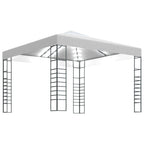 Vidaxl tuinpaviljoen met led-lichtslinger 3x3 m wit