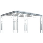 VidaXL Prieel met LED-lichtslinger 400x300 cm crèmekleurig