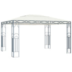 VidaXL Prieel met LED-lichtslinger 400x300 cm crèmekleurig