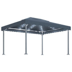 VidaXL Prieel met LED-lichtslinger 400x300 cm aluminium antracietkleur