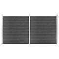 VidaXL Schuttingpanelenset 353x186 cm HKC zwart