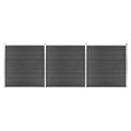 VidaXL Schuttingpanelenset 526x186 cm HKC zwart