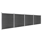 VidaXL Schuttingpanelenset 699x186 cm HKC zwart