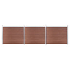 VidaXL Schuttingpanelenset 526x146 cm HKC bruin