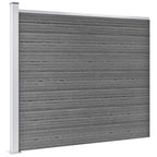 VidaXL Schuttingpanelenset 353x146 cm HKC grijs
