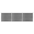 VidaXL Schuttingpanelenset 526x146 cm HKC grijs