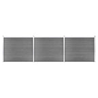 VidaXL Schuttingpanelenset 526x146 cm HKC grijs