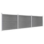 VidaXL Schuttingpanelenset 526x146 cm HKC grijs
