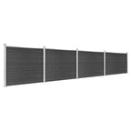 VidaXL Schuttingpanelenset 699x146 cm HKC grijs