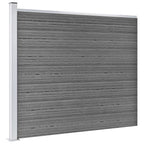 VidaXL Schuttingpanelenset 699x146 cm HKC grijs