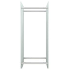 Vidaxl haardhoutrek 40x35x100 cm gehard glas wit