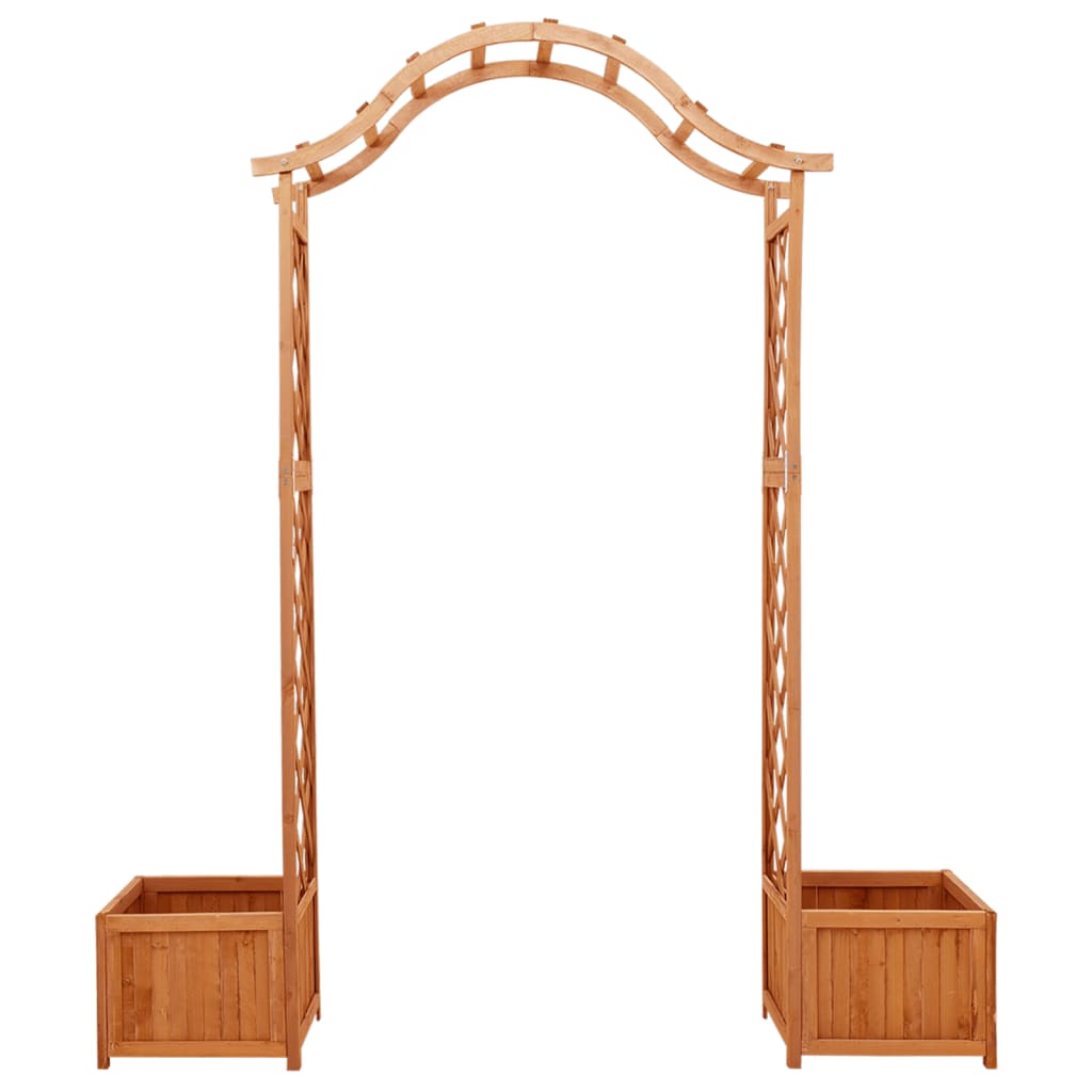 Vidaxl pergola met plantenbak massief vurenhout