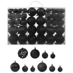 Vidaxl 100-delige kerstballenset zwart