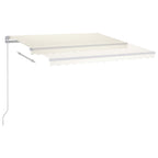 Vidaxl luifel handmatig uittrekbaar met led 300x250 cm crèmekleurig