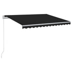Vidaxl luifel handmatig uittrekbaar met led 300x250 cm antracietkleur