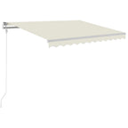VidaXL Luifel automatisch met LED en windsensor 300x250 cm crèmekleur