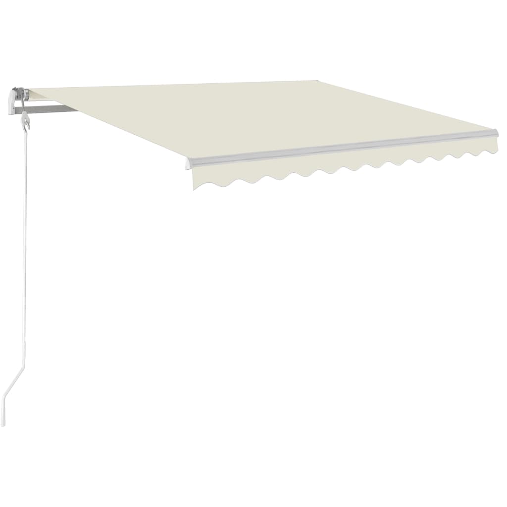 VidaXL Luifel automatisch met LED en windsensor 300x250 cm crèmekleur