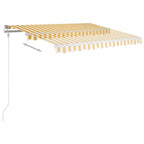 VidaXL Luifel automatisch met LED en windsensor 300x250 cm geel en wit