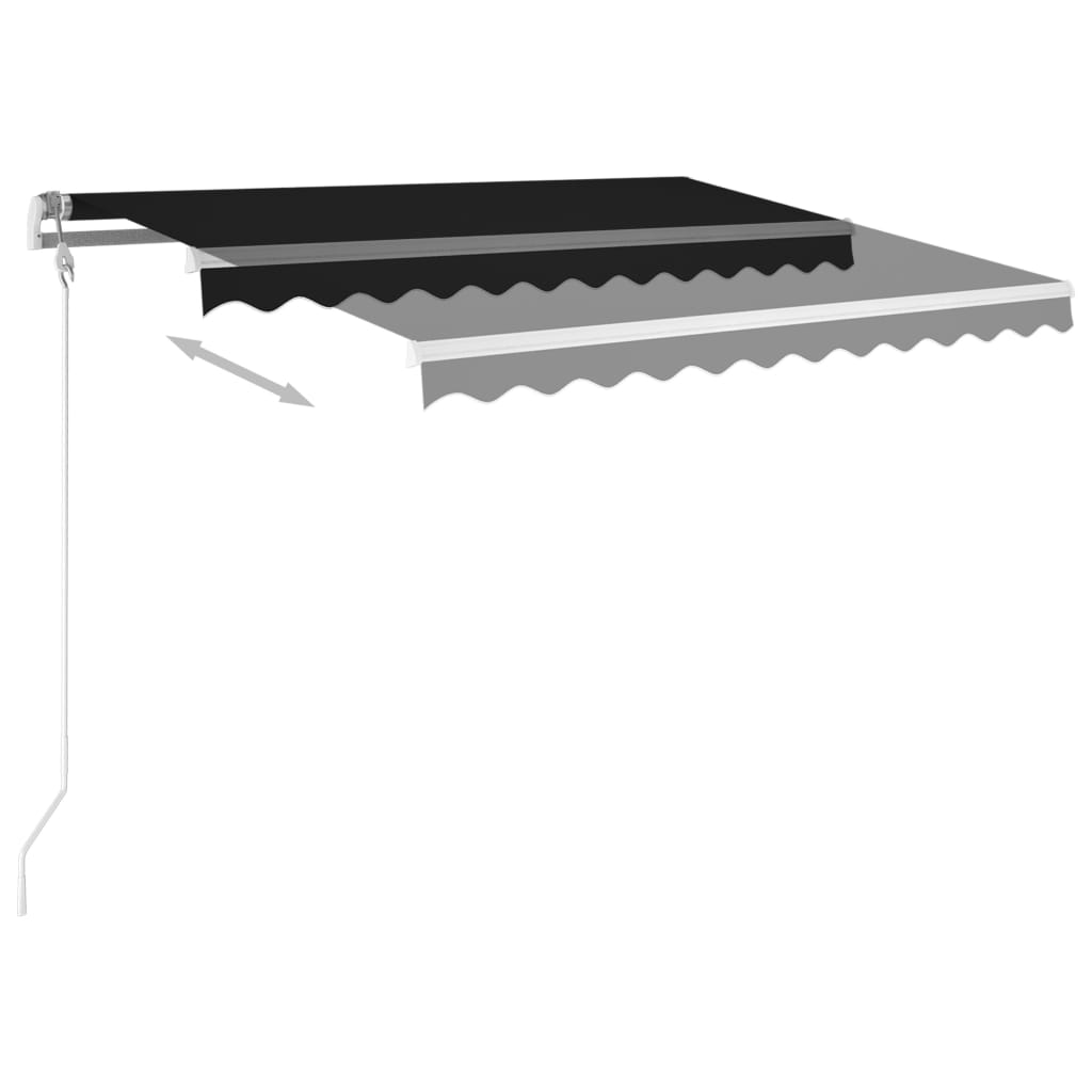 VidaXL Luifel automatisch met LED en windsensor 300x250 cm antraciet