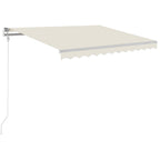 Vidaxl luifel automatisch met led en windsensor 350x250 cm crèmekleur