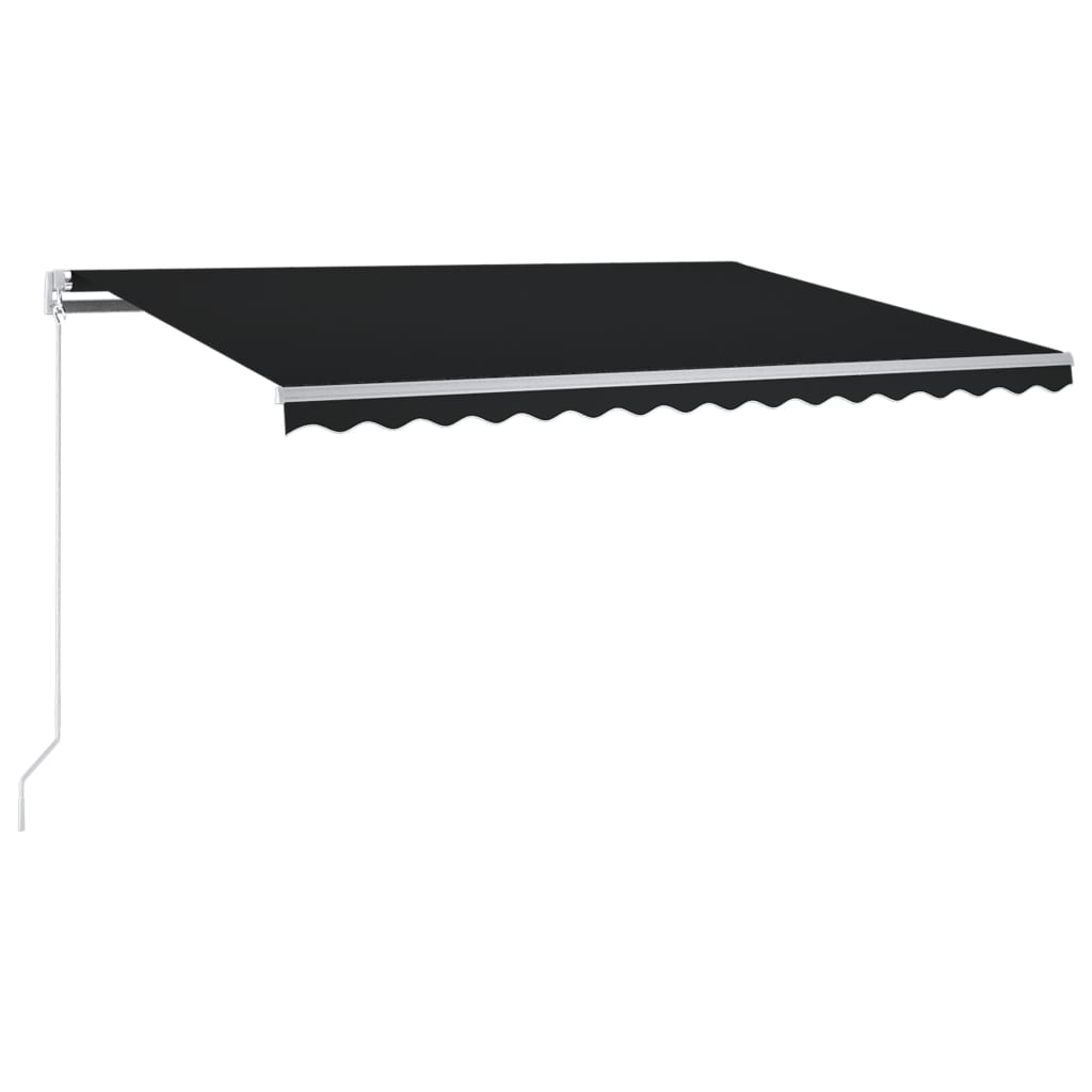 Vidaxl luifel automatisch met led en windsensor 350x250 cm antraciet