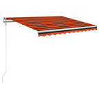 Vidaxl luifel automatisch met led windsensor 350x250 cm oranje bruin
