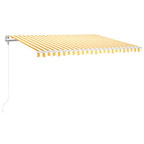 VidaXL Luifel automatisch met LED en windsensor 400x300 cm geel en wit