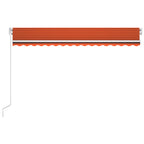 VidaXL Luifel automatisch met LED windsensor 400x300 cm oranje bruin