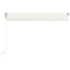 VidaXL Luifel automatisch uittrekbaar 450x300 cm crèmekleurig