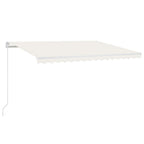 VidaXL Luifel automatisch met LED en windsensor 450x300 cm crèmekleur