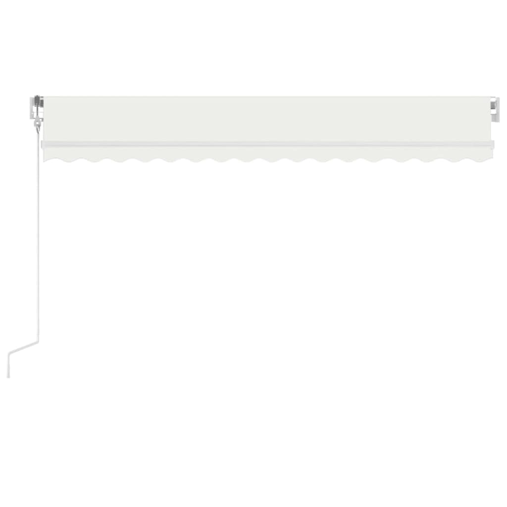 VidaXL Luifel automatisch met LED en windsensor 450x300 cm crèmekleur
