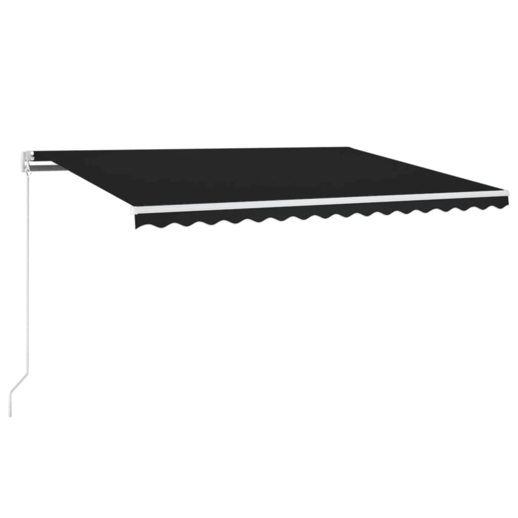 VidaXL Luifel automatisch met LED en windsensor 450x300 cm antraciet