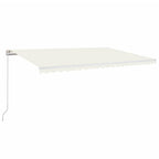 VidaXL Luifel handmatig uittrekbaar 500x300 cm crèmekleurig