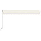 VidaXL Luifel handmatig uittrekbaar 500x300 cm crèmekleurig