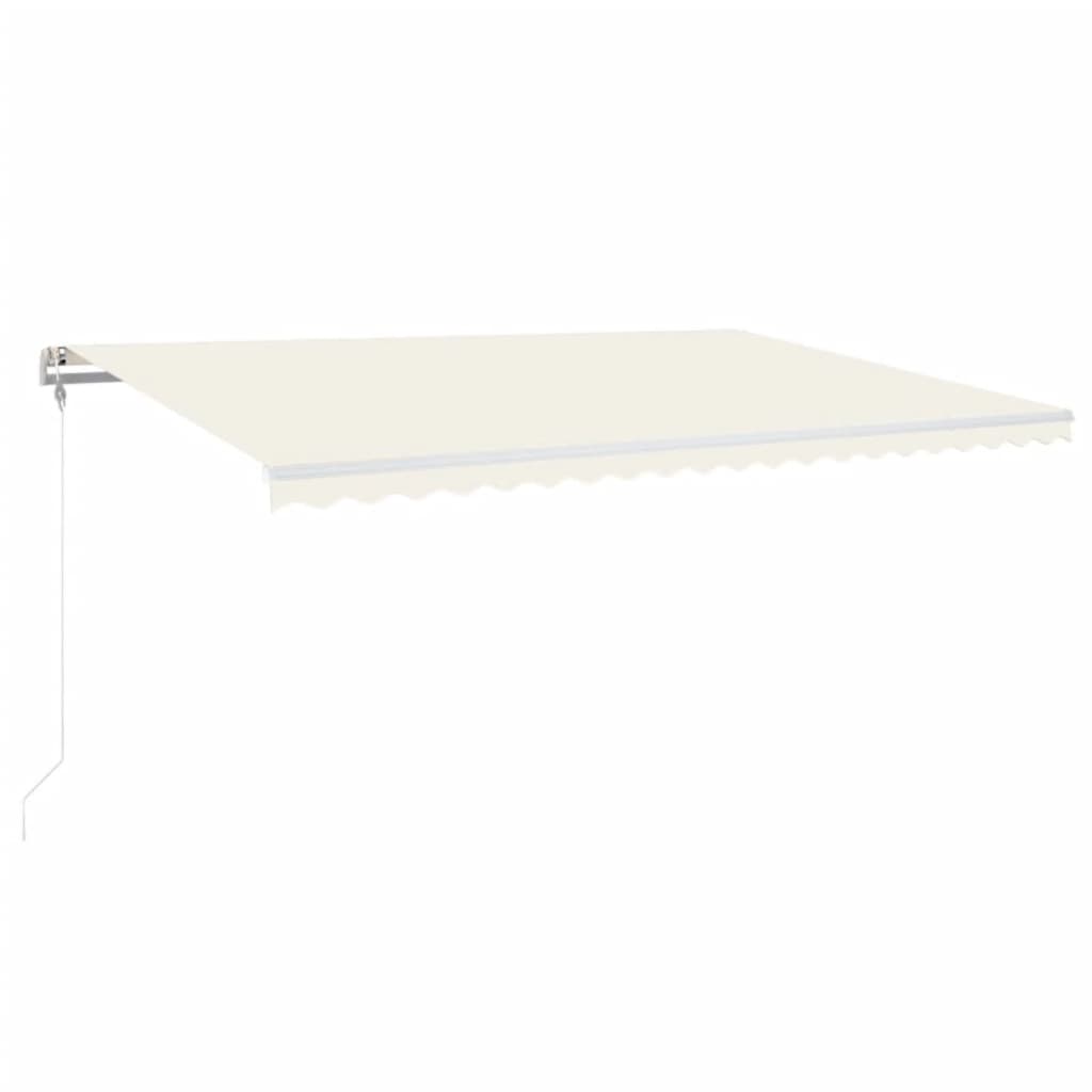 VidaXL Luifel automatisch uittrekbaar 500x300 cm crèmekleurig