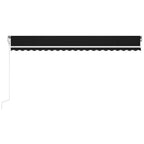 VidaXL Luifel automatisch met LED en windsensor 500x300 cm antraciet