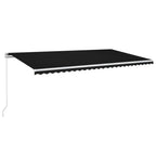 VidaXL Luifel handmatig uittrekbaar met LED 600x300 cm antracietkleur