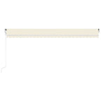 VidaXL Luifel automatisch met LED en windsensor 600x300 cm crèmekleur