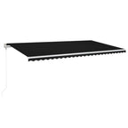 VidaXL Luifel automatisch met LED en windsensor 600x300 cm antraciet