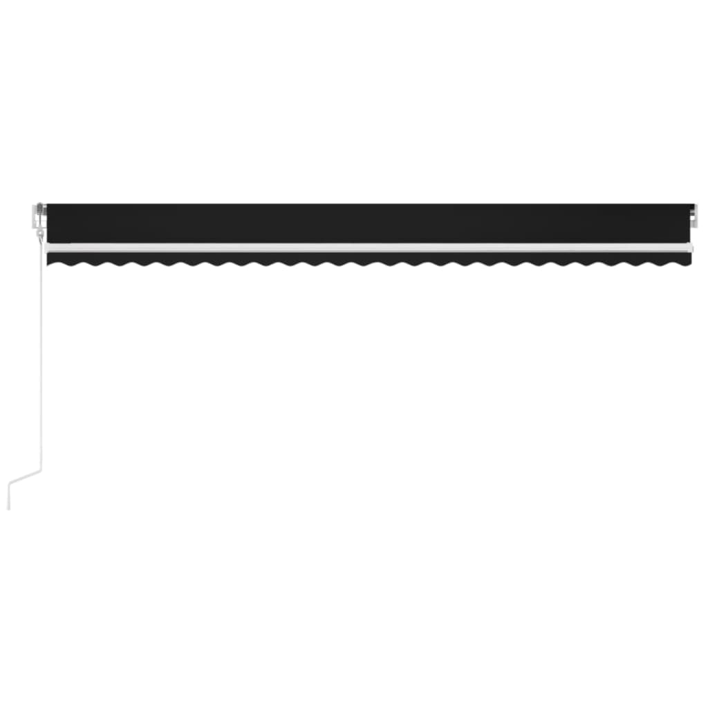VidaXL Luifel automatisch met LED en windsensor 600x300 cm antraciet