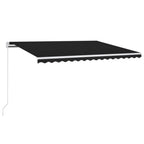 VidaXL Luifel handmatig uittrekbaar 400x350 cm antracietkleurig