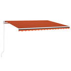 VidaXL Luifel handmatig uittrekbaar 400x350 cm oranje en bruin