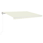 VidaXL Luifel automatisch uittrekbaar 400x350 cm crèmekleurig