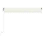 VidaXL Luifel automatisch uittrekbaar 400x350 cm crèmekleurig
