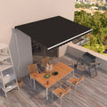 VidaXL Luifel automatisch uittrekbaar 400x350 cm antracietkleurig