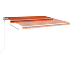 VidaXL Luifel automatisch uittrekbaar 400x350 cm oranje en bruin