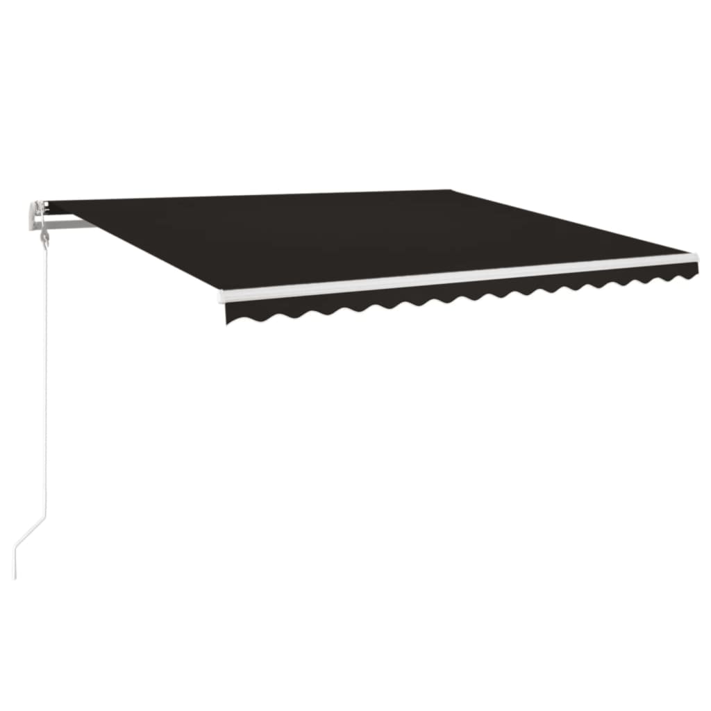 VidaXL Luifel automatisch met LED en windsensor 400x350 cm antraciet