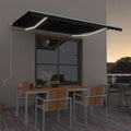 VidaXL Luifel automatisch met LED en windsensor 400x350 cm antraciet