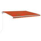 VidaXL Luifel automatisch met LED windsensor 400x350 cm oranje bruin