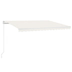 VidaXL Luifel handmatig uittrekbaar 450x350 cm crèmekleurig